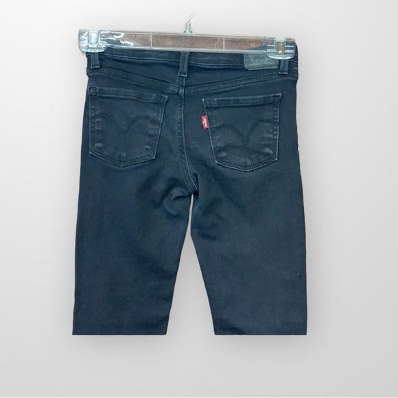 Sz7 Levi’s 710 Super Skinny Black Jeans - Picture 3 of 6